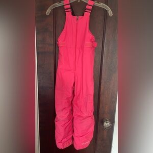 Girls Columbia 6/6X XS Pink Winter Snow bib pants, Outgrown System Extra Small